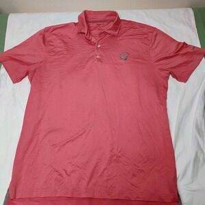 Johnnie O Polo Shirt Men's Large Heathered Red Short Sleeve Golf Casual‎